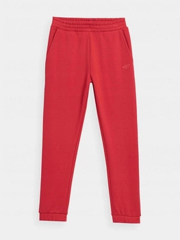 Spodnie dziewczęce 4F czerwony