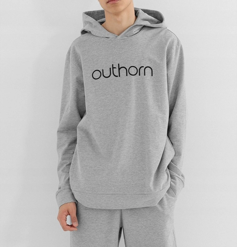 Bluza męska Outhorn ciepły jasny szary melanż 