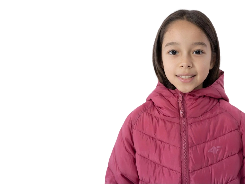 Kurtka dziewczęca 4F ciemny róż