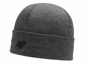 Czsapka funkcyjna 4F ciemny szary melanż