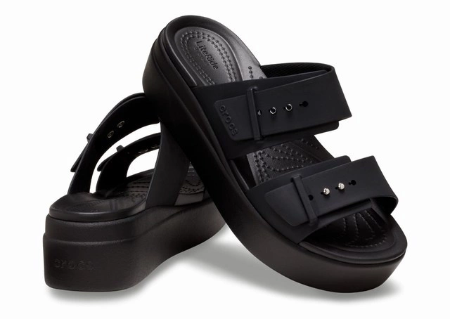 Sandały Crocs Brooklyn Low Wedge Sandal Black