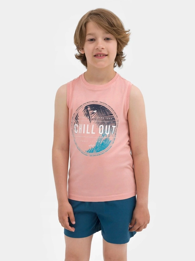 Koszulka chłopięca 4F łososiowy