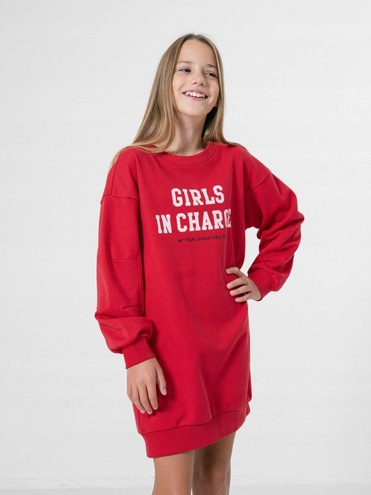 Sukienka dziewczęca 4F czerwony