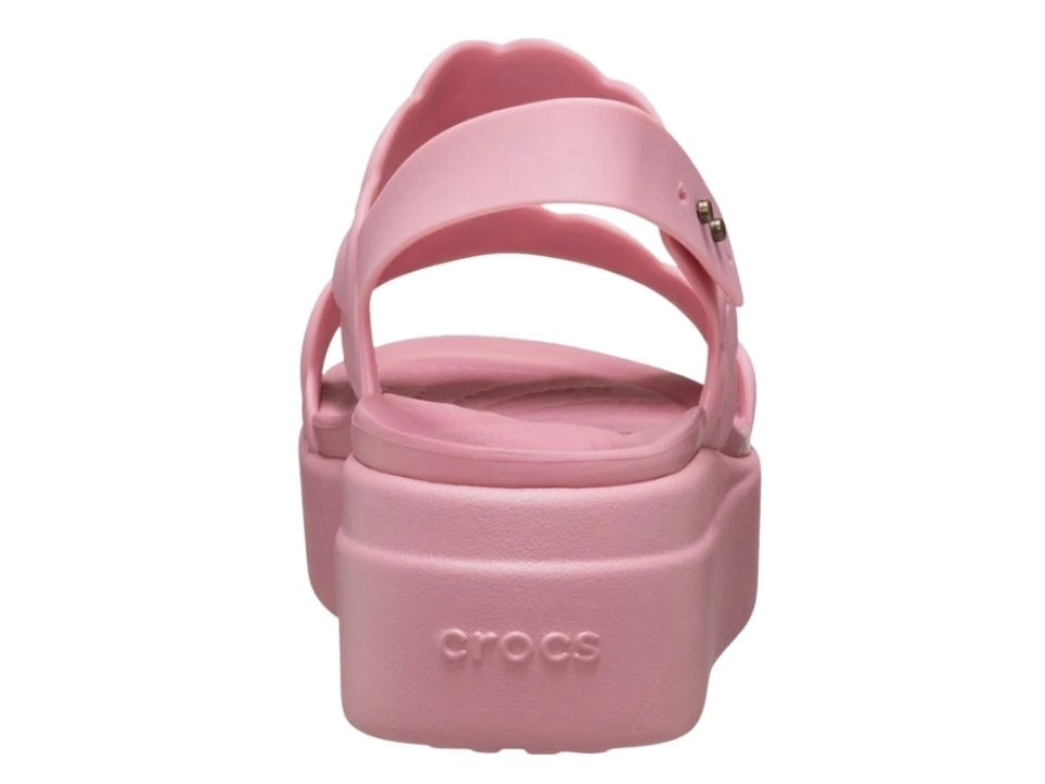 Klapki Crocs Brooklyn Woven Low Wedge rosette