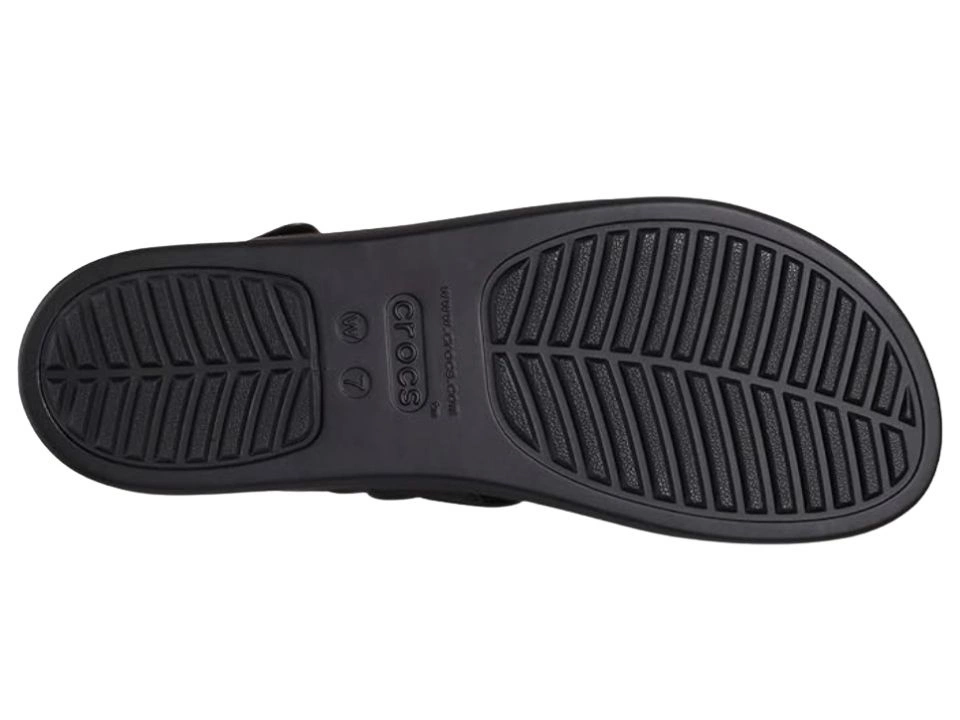 Klapki Crocs Brooklyn Woven Low Wedge black