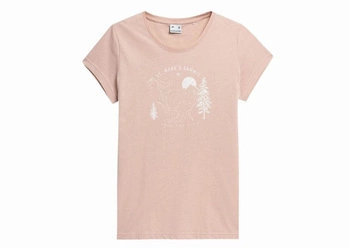 Koszulka damska 4F pudrowy koral