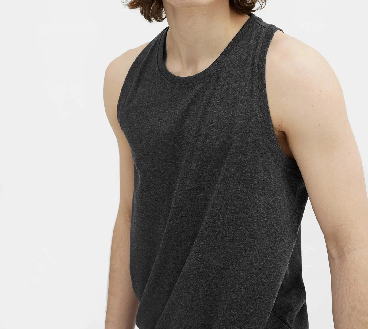 Koszulka męska 4F ciemny szary melanż