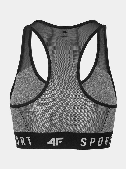 Biustonosz sportowy 4F średni szary melanż