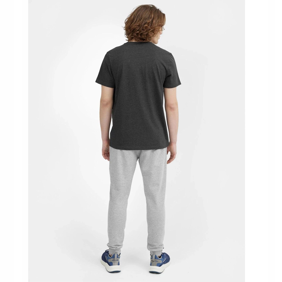 Koszulka męska 4F ciemny szary melanż