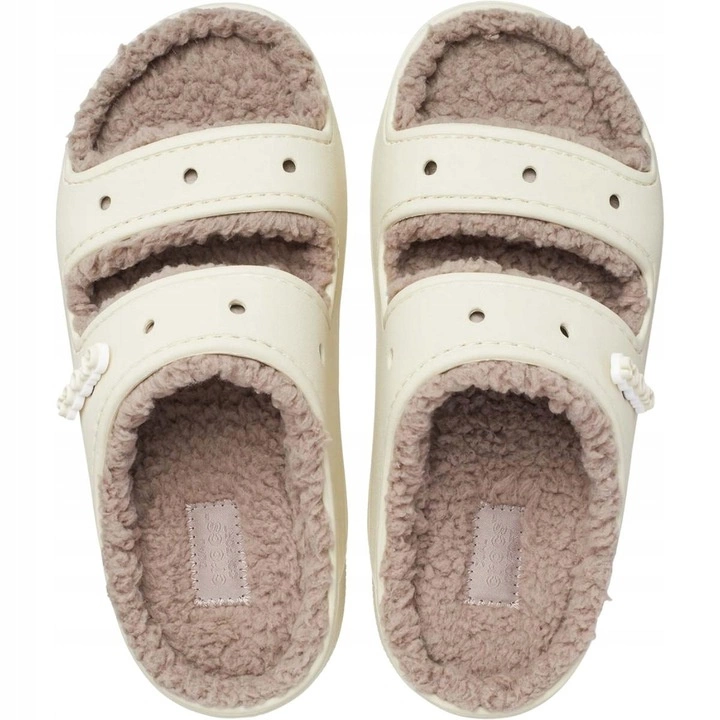 Klapki Crocs Classic Cozzy Sandal bone/mushroom