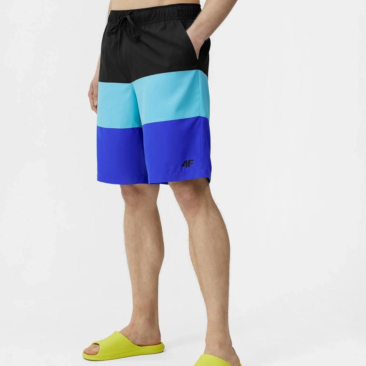 Szorty kąpielowe męskie 4F głęboka czerń