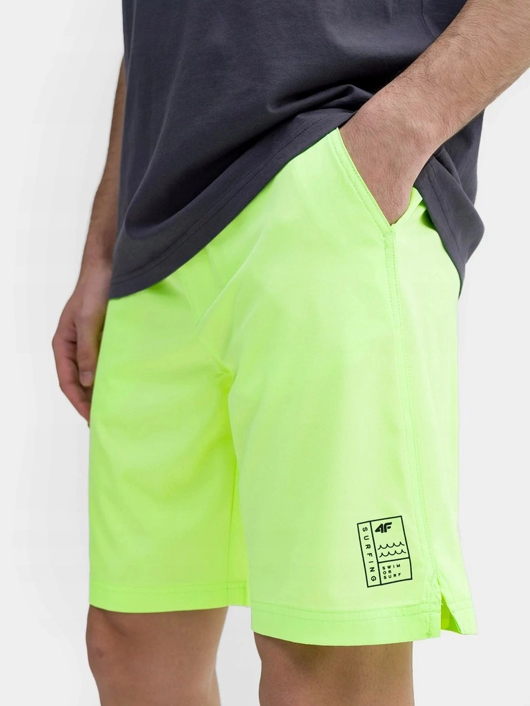 Szorty kąpielowe męskie 4F soczysta zieleń neon