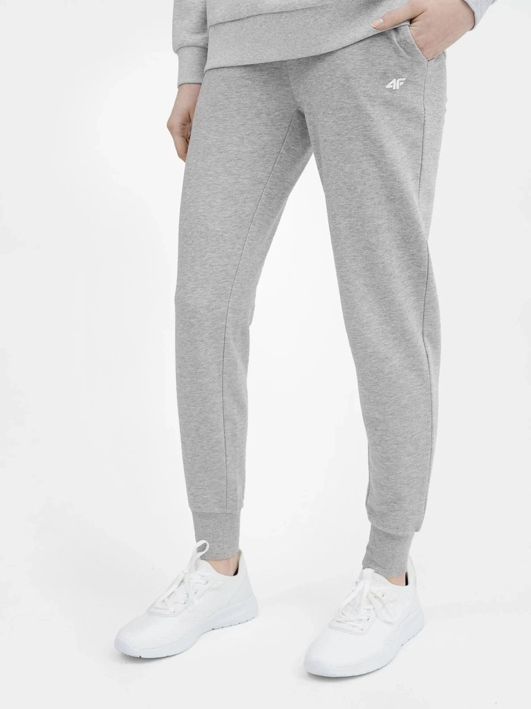 Spodnie damskie 4F chłodny jasny szary melanż