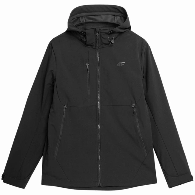 Kurtka męska softshell 4F głęboka czerń 