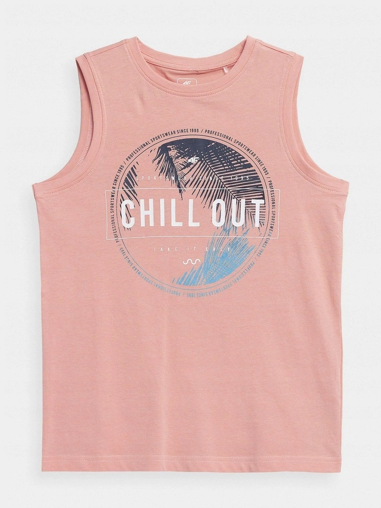 Koszulka chłopięca 4F łososiowy