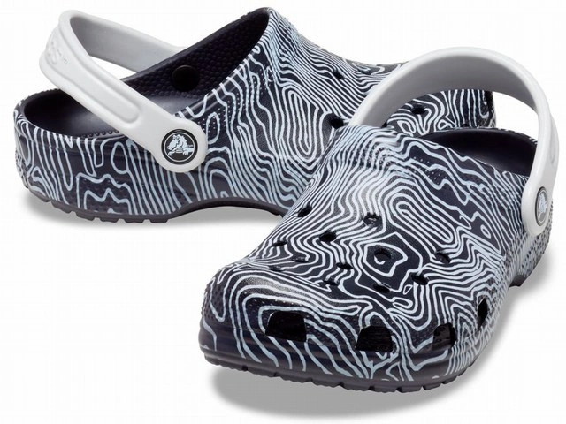 Klapki Crocs Classic Topographic Clog Kids Deep Navy/ Multi 