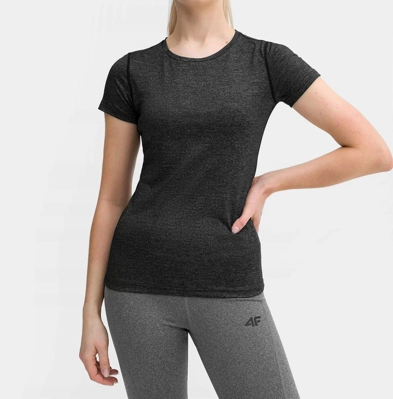 Koszulka damska 4F głęboka czerń  melanż