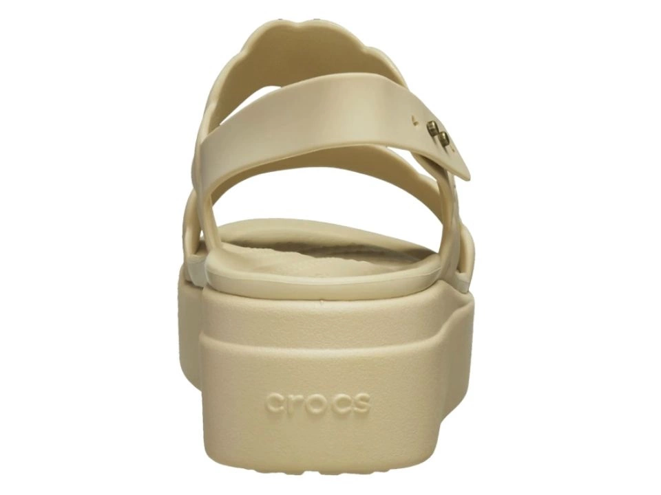 Klapki Crocs Brooklyn Woven Low Wedge chai