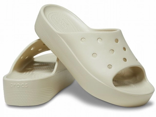 Klapki Crocs Classic Platform Slide W Bone
