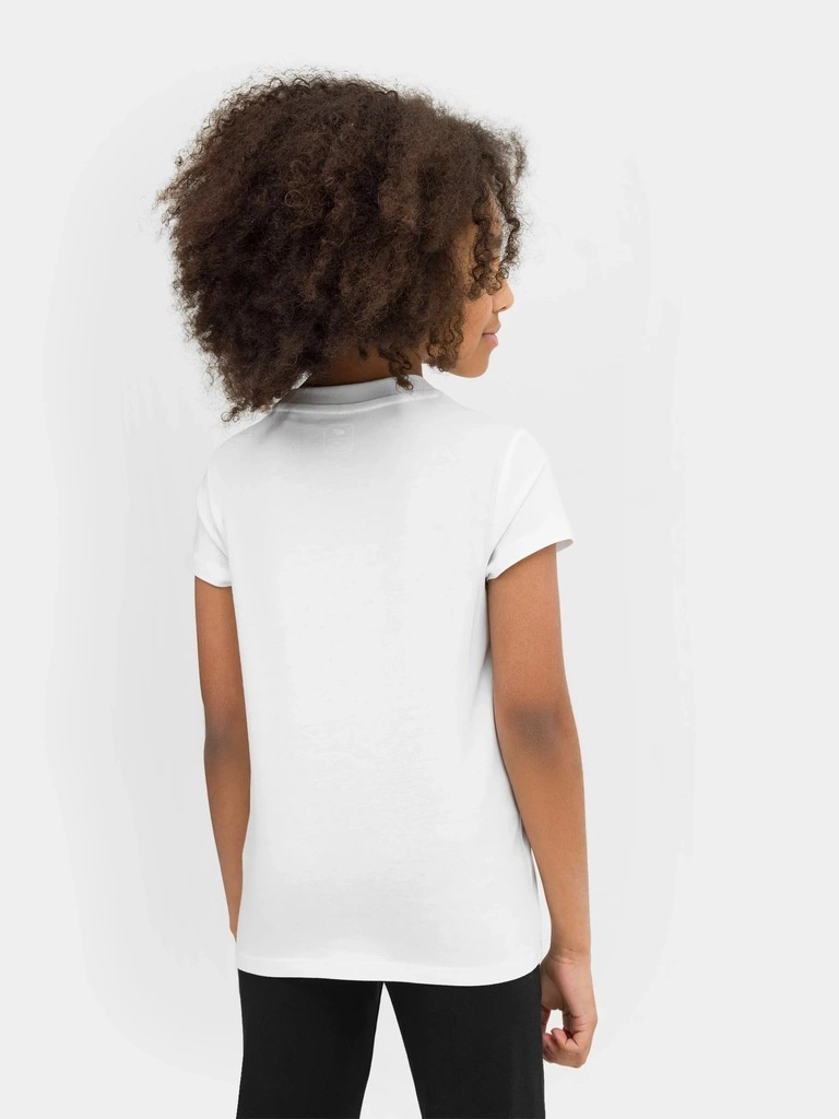 Koszulka dziewczęca 4F biały