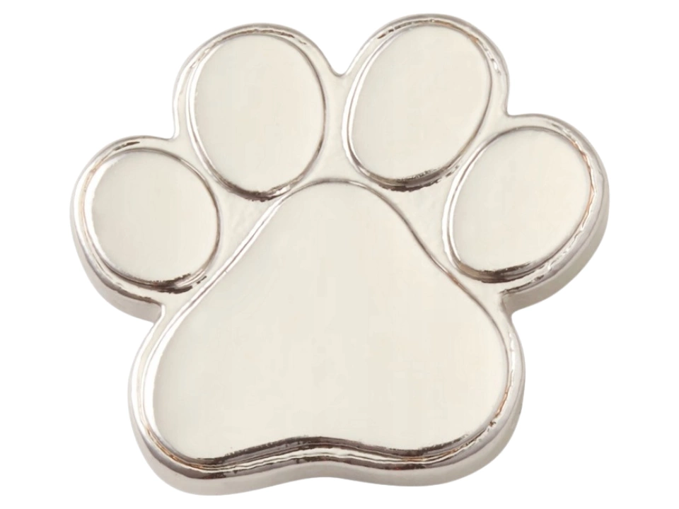 Jibbitz Crocs Silver Paw Print