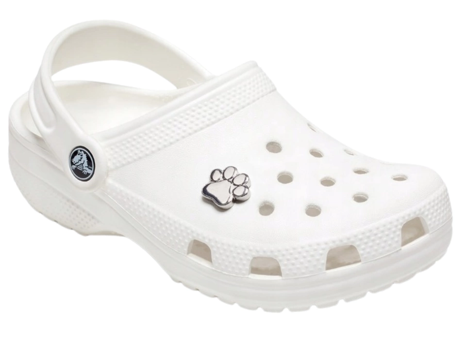 Jibbitz Crocs Silver Paw Print