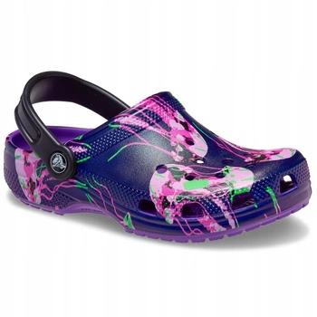 Klapki Crocs Classic Meta Scape Clog K Neon Purple/ Multi