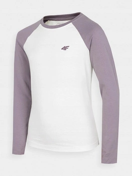 Koszulka dziewczeca longsleeve 4F fiolet