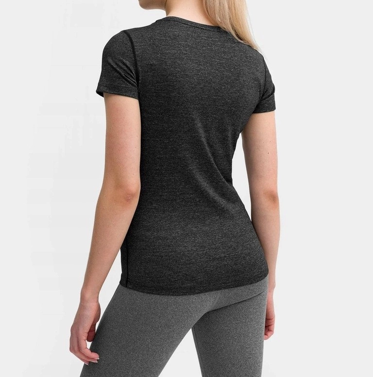 Koszulka damska 4F głęboka czerń  melanż