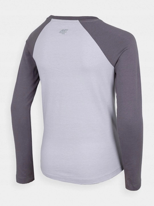 Koszulka dziewczeca longsleeve 4F ciemny szary