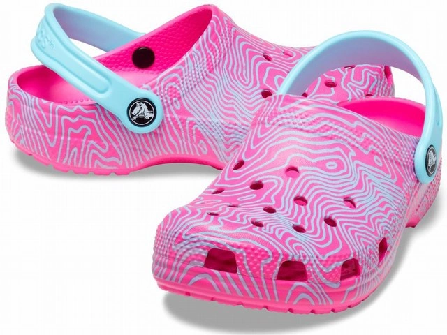 Klapki Crocs Classic Topographic Clog Kids Deep Juice/ Multi 