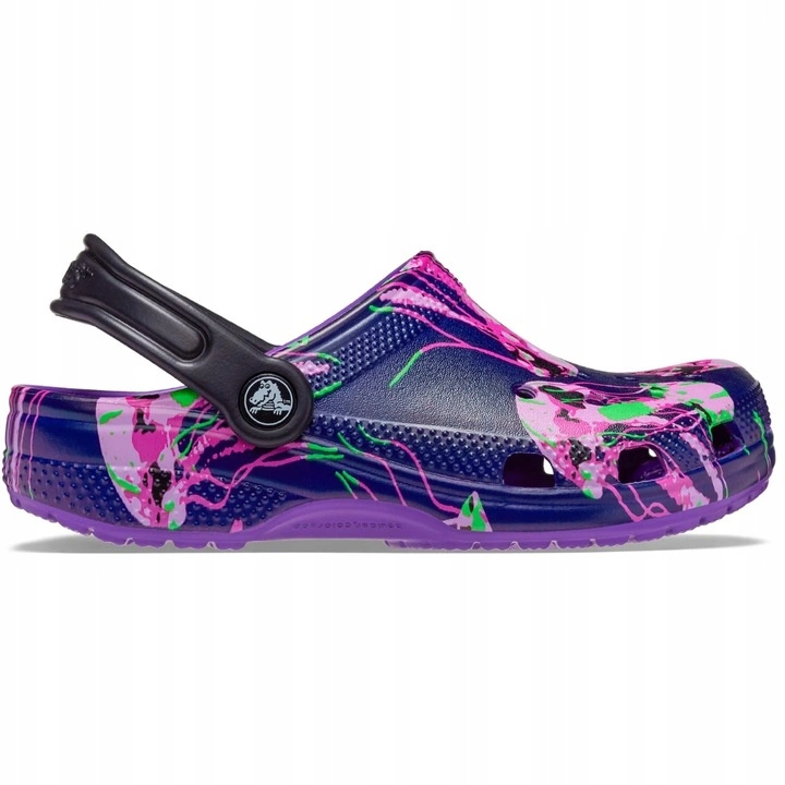 Klapki Crocs Classic Meta Scape Clog K Neon Purple/ Multi