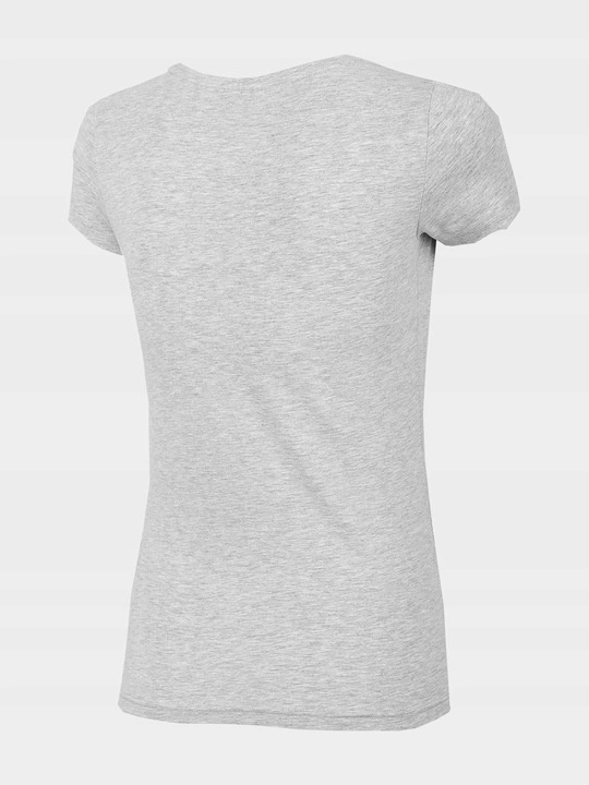 Koszulka damska 4F chłodny jasny szary melanż 