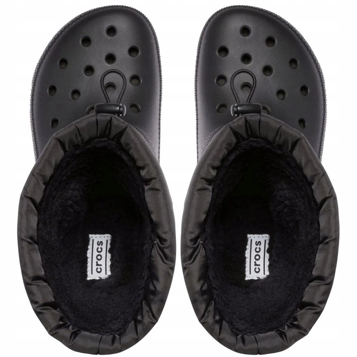 Klapki Crocs Classic Lined Neo Puff Boot white bla