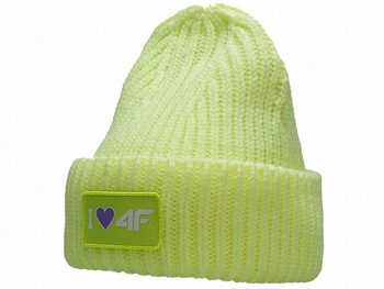 Czapka dziewczeca 4F limonka  neon