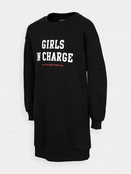 Sukienka dziewczęca 4F głęboka czerń