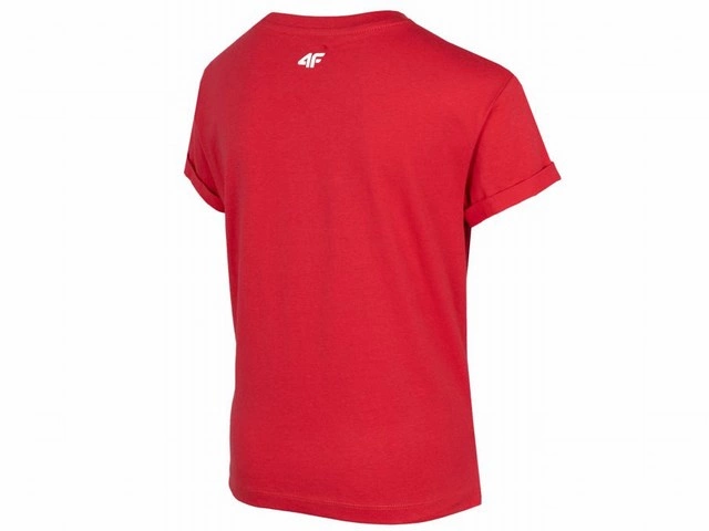 Koszulka dziewczęca 4F czerwony