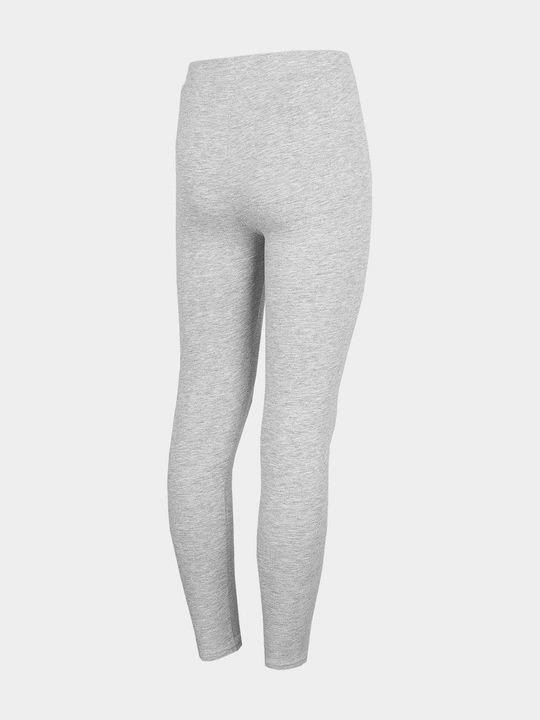 Leginsy dziewczęce 4F chłodny jasny szary melanż