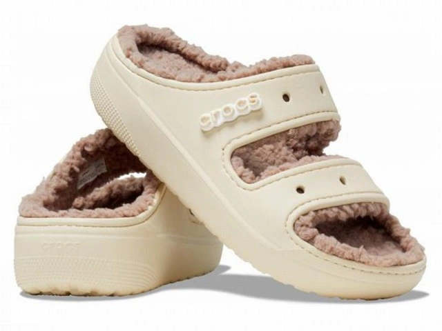 Klapki Crocs Classic Cozzy Sandal bone/mushroom