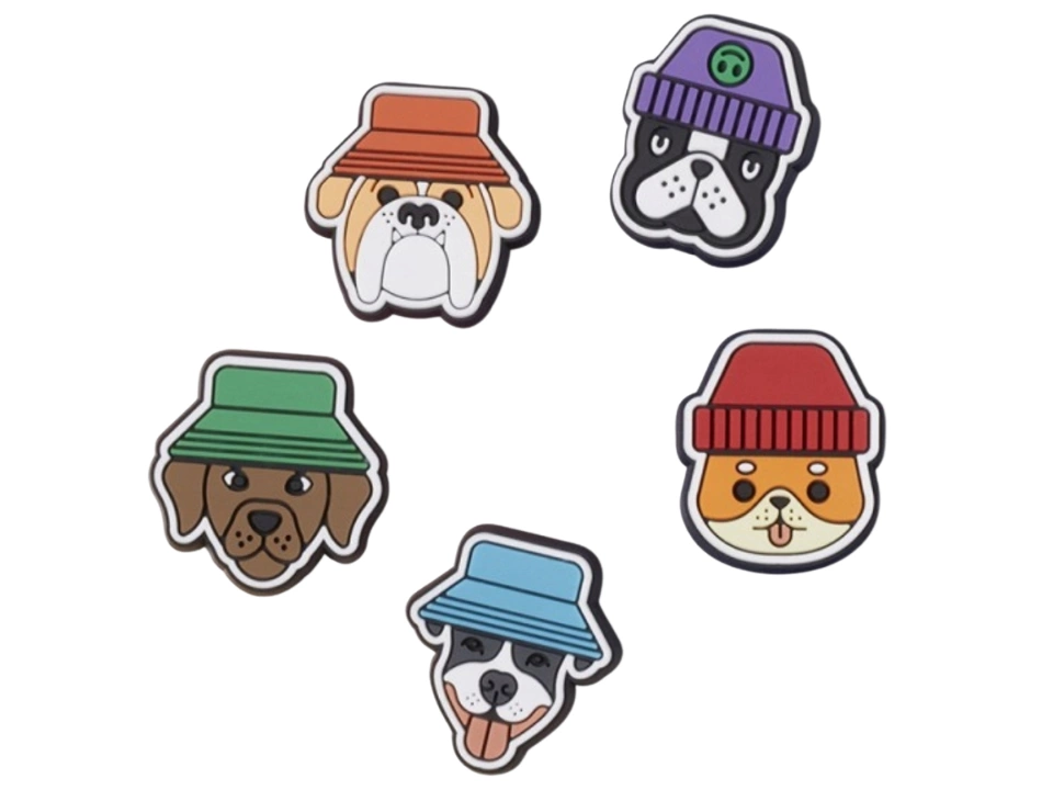 Jibbitz Crocs Dogs in Hats 5 Pack