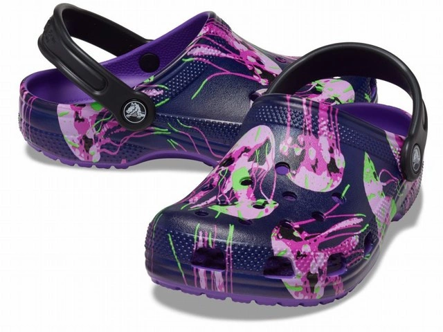 Klapki Crocs Classic Meta Scape Clog K Neon Purple/ Multi