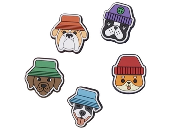 Jibbitz Crocs Dogs in Hats 5 Pack