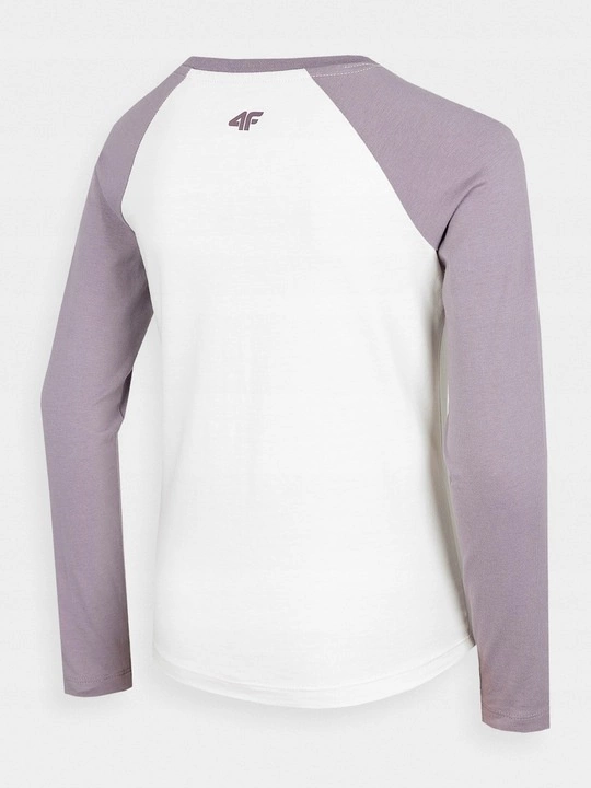 Koszulka dziewczeca longsleeve 4F fiolet