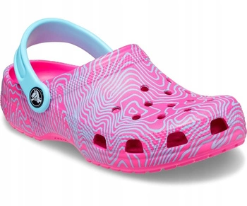 Klapki Crocs Classic Topographic Clog Kids Deep Juice/ Multi