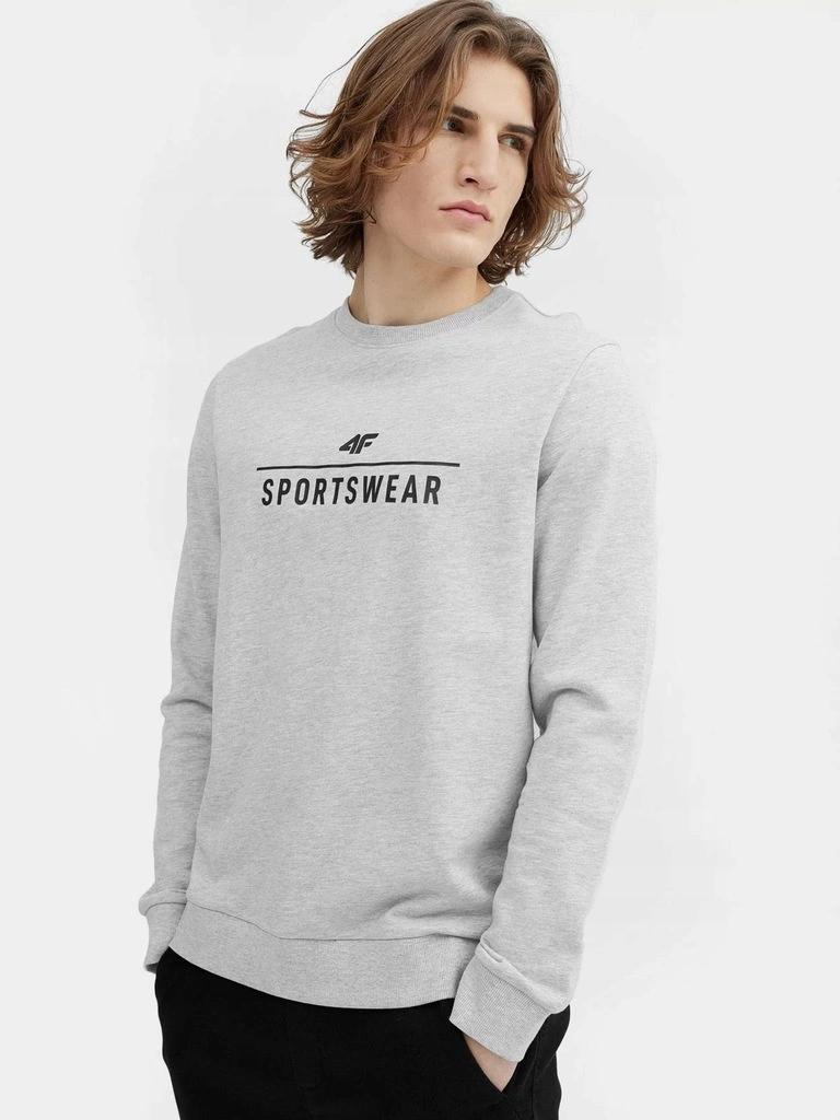 Bluza 4F chłodny jasny szary melanż