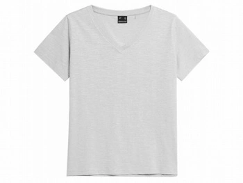 Koszulka damska 4F chłodny jasny szary melanż