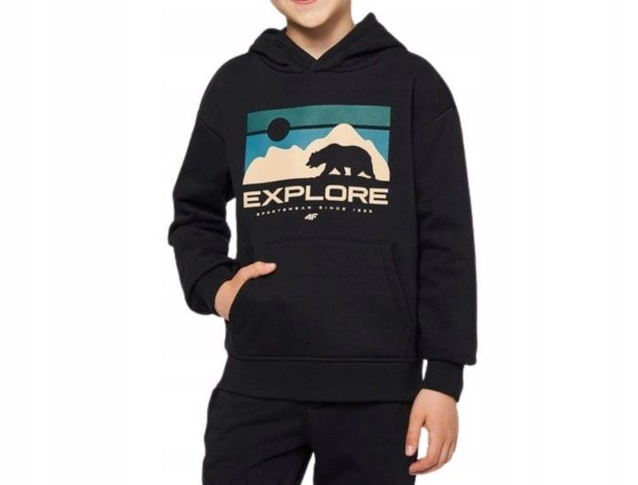 Bluza chłopięca 4F głęboka czerń