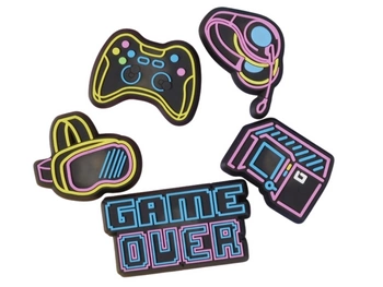 Jibbitz Crocs Lights Up Neon Gamer 5 Pack