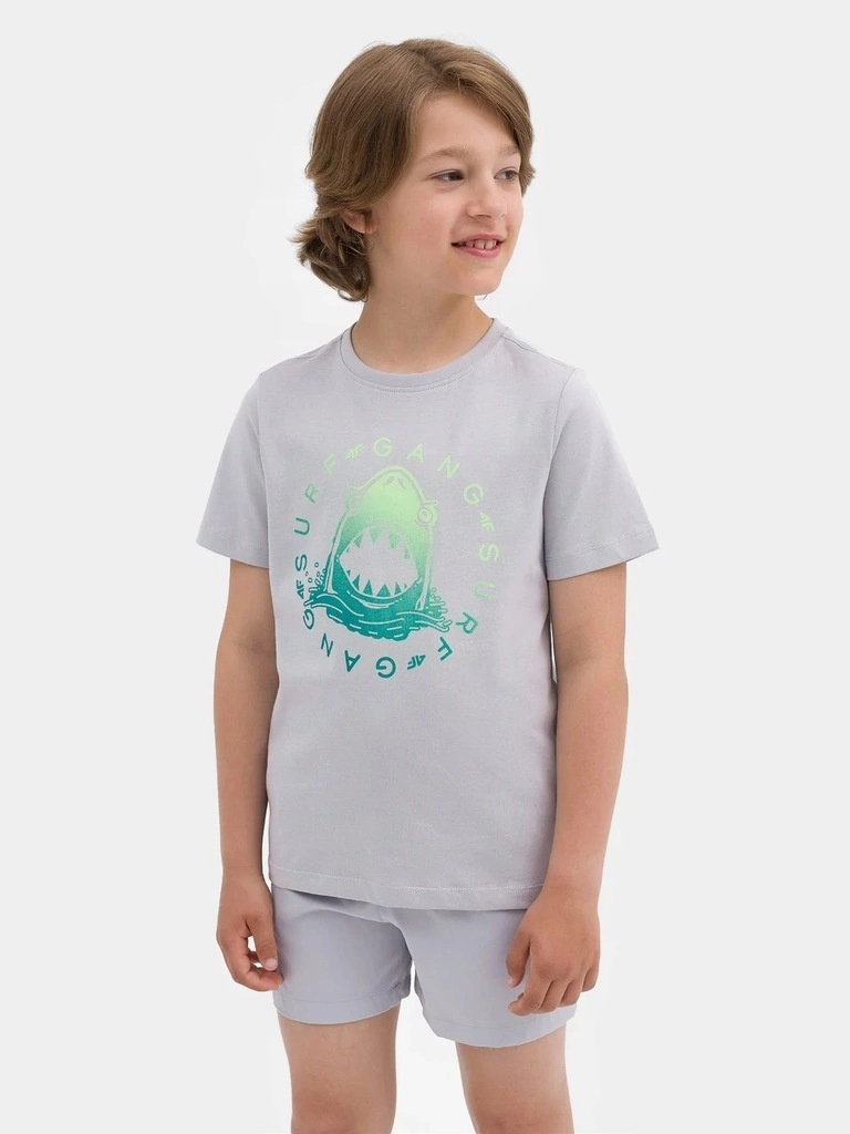 Koszulka chłopięca 4F chłodny jasny szary