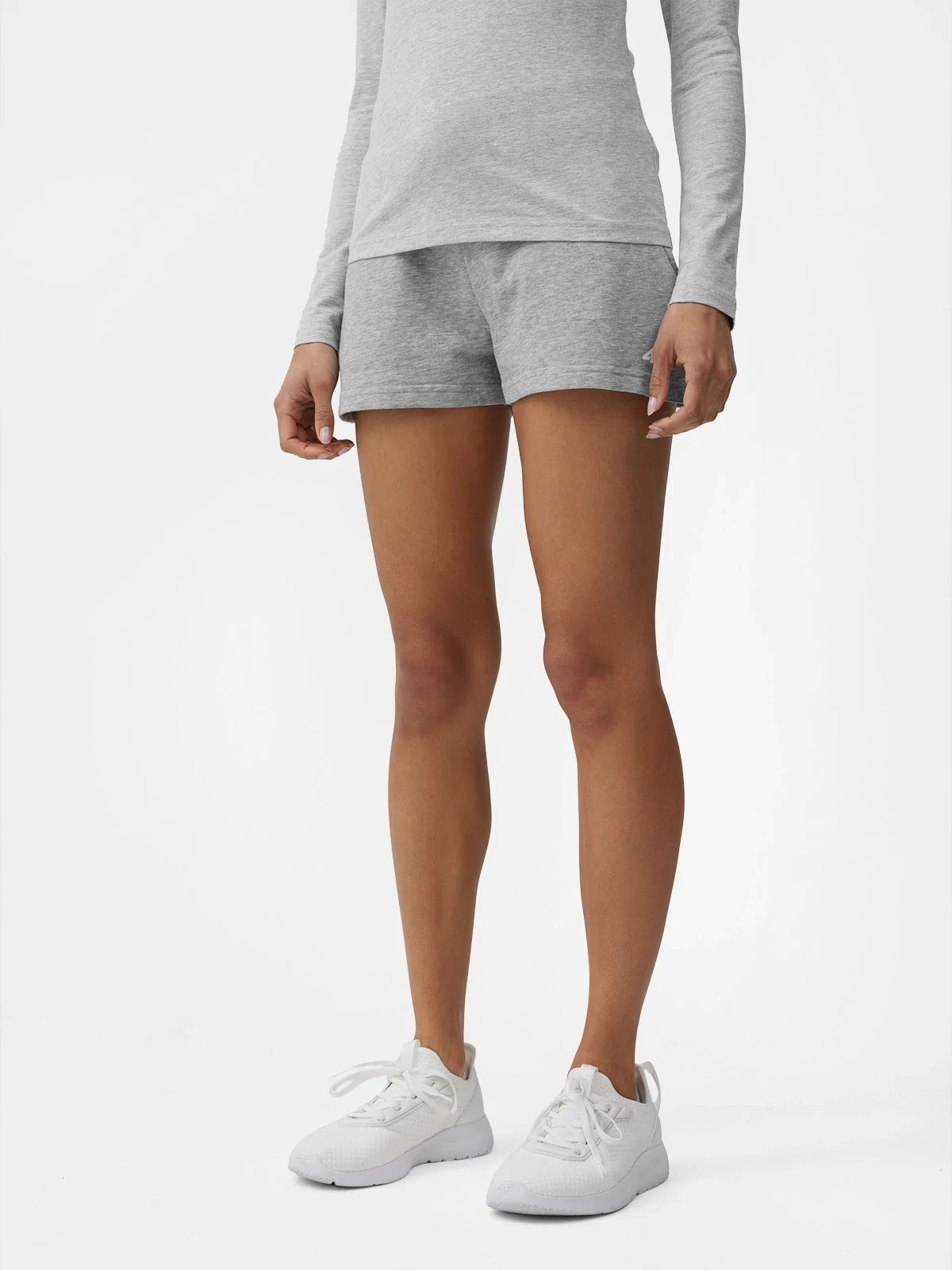 Spodenki damskie 4F chłodny jasny szary melanż